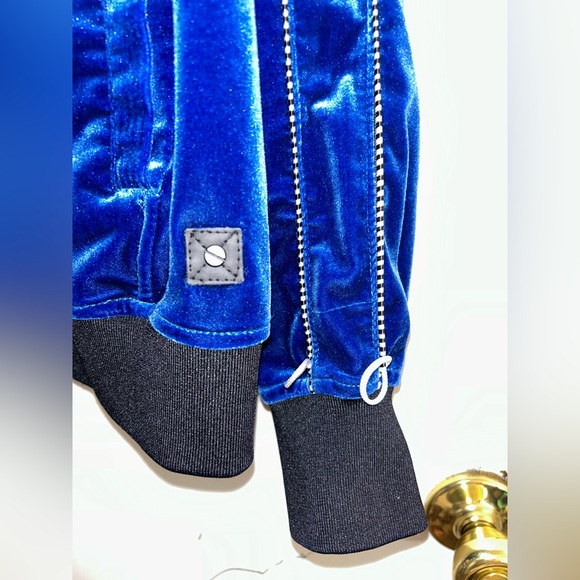 - Madison Supply Velvet Track Jacket In True Blue Men Size M - Picture 3 of 7